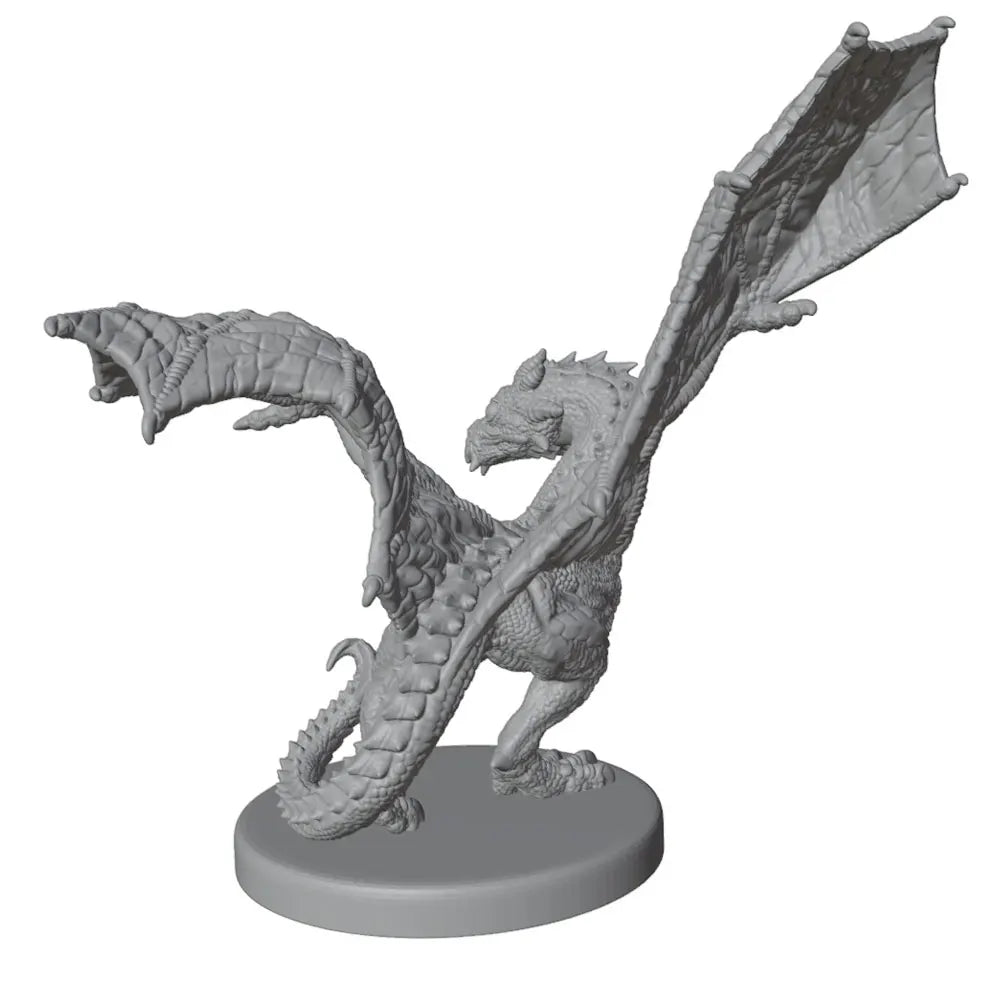 60mm Dragons, 6 Figures, Resin Model Creature Kit, Fantasy Theme, Unassembled and Unpainted