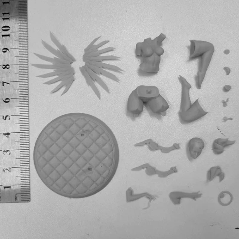 1/24 Pink Mercy Angel, Resin Model Figure Kit, Anime Theme, Unassembled and Unpainted