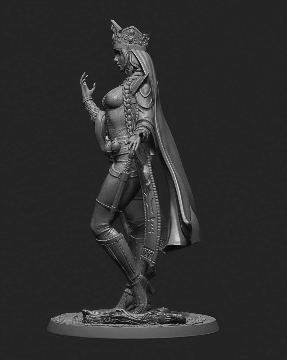 1/24 Queen, Resin Model Figure Kit, Fantasy Theme, Unassembled and Unpainted
