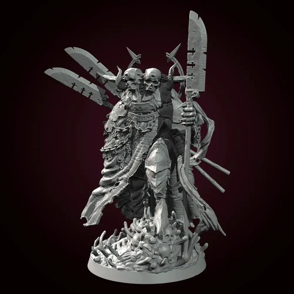 75mm Demonic Ghost-Faced Creature, Resin Model Figure Kit, Fantasy Theme, Unassembled and Unpainted