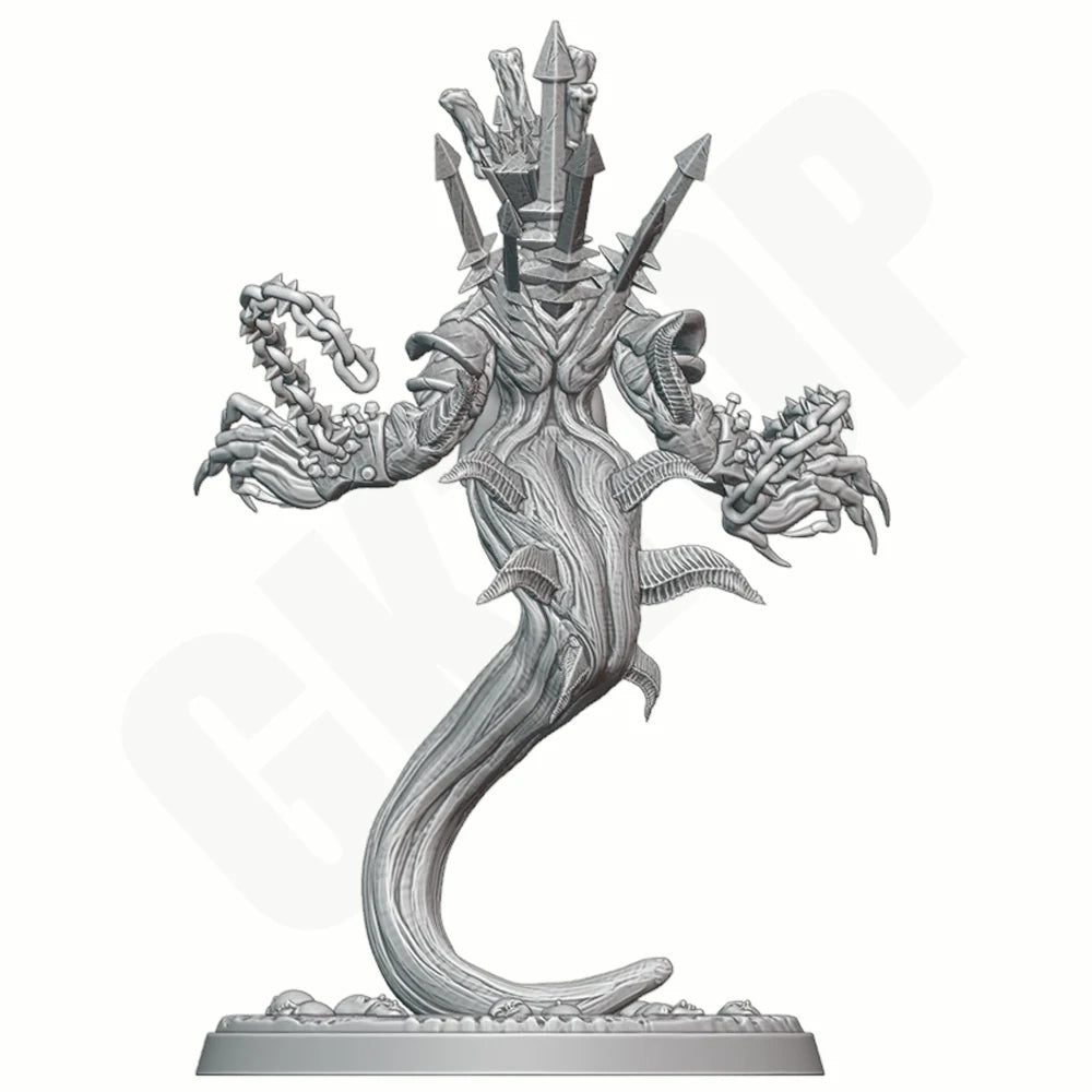 84mm Serpentine Creature, Resin Model Figure Kit, Fantasy Theme, Unassembled and Unpainted