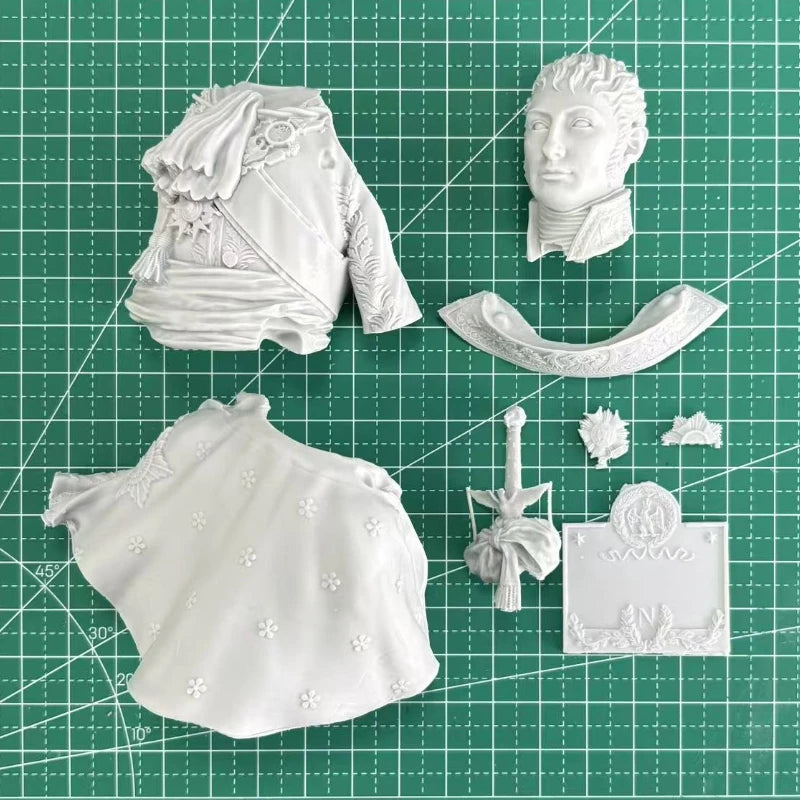 250mm Napoleonic French Commander, Resin Model Bust Kit, Unassembled and Unpainted