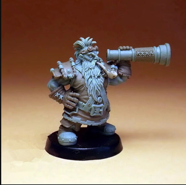 Medieval Fantasy Dwarf Commander, Resin Model Figure Kit, Unassembled and Unpainted