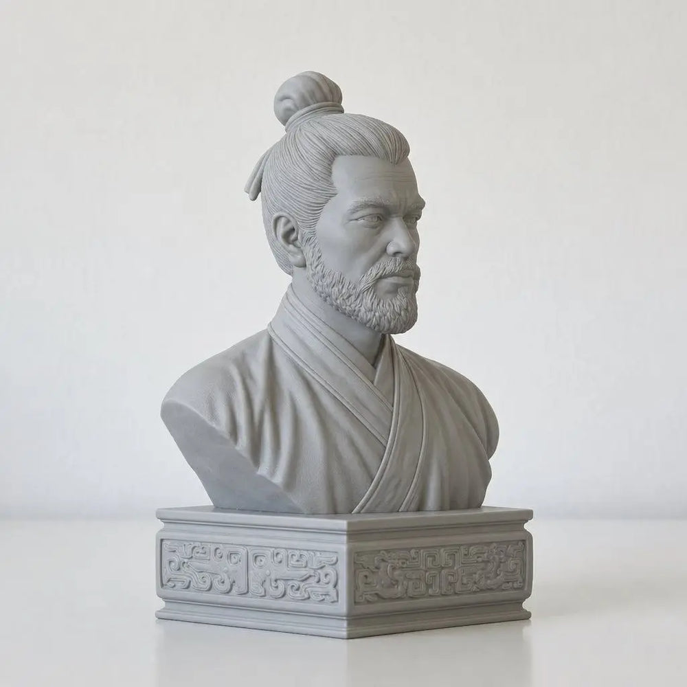 120mm Ancient Zou Yan Philosopher, Resin Model Bust Kit, Unassembled and Unpainted