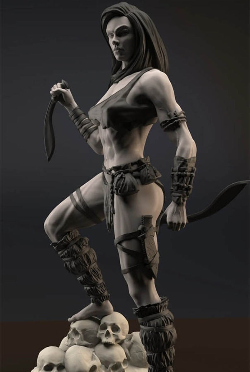 1/24 Jungle Female Assassin, Resin Model Figure Kit, Unassembled and Unpainted