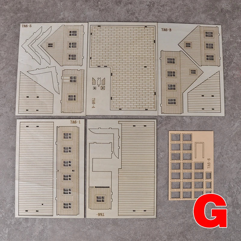 1/72 Eastern European Village Buildings, Resin Model Diorama Kit, Historical Theme, Unassembled and Unpainted