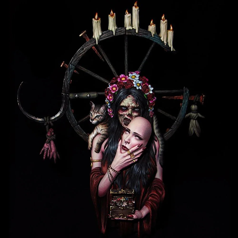 1/10 Dark Fantasy Gothic Vampire, Resin Model Bust Kit, Fantasy Theme, Unassembled and Unpainted