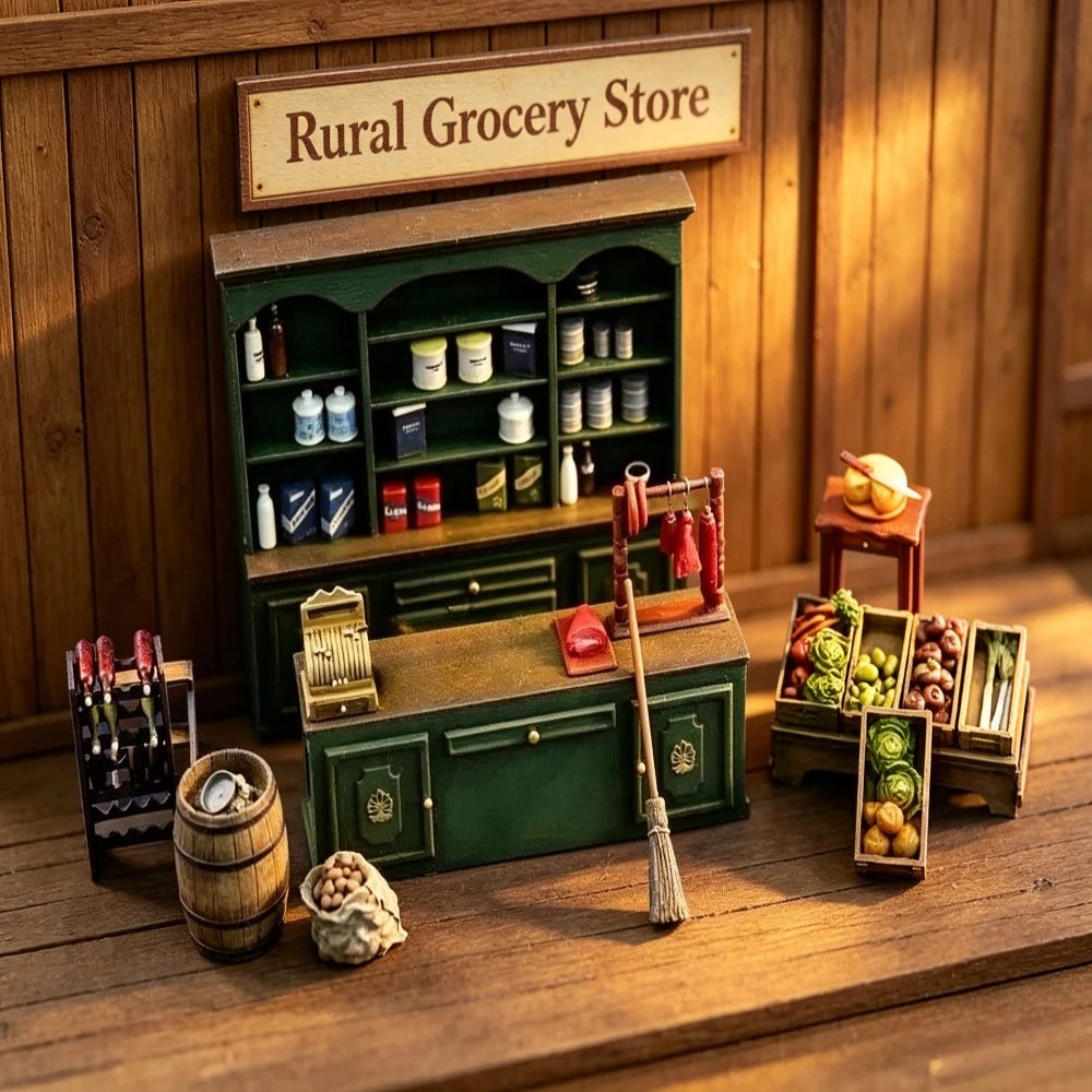 1/35 Rural Grocery Store, Resin Model Diorama Kit, Historical Theme, Unassembled and Unpainted