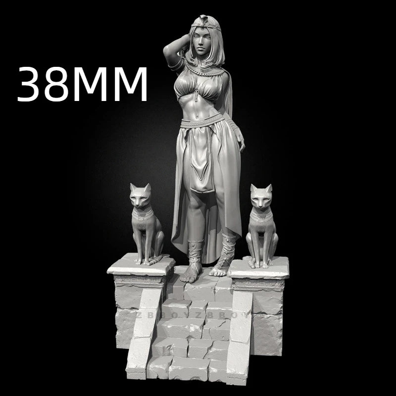 50mm Ancient Egyptian Queen, Resin Model Figure Kit, Unassembled and Unpainted