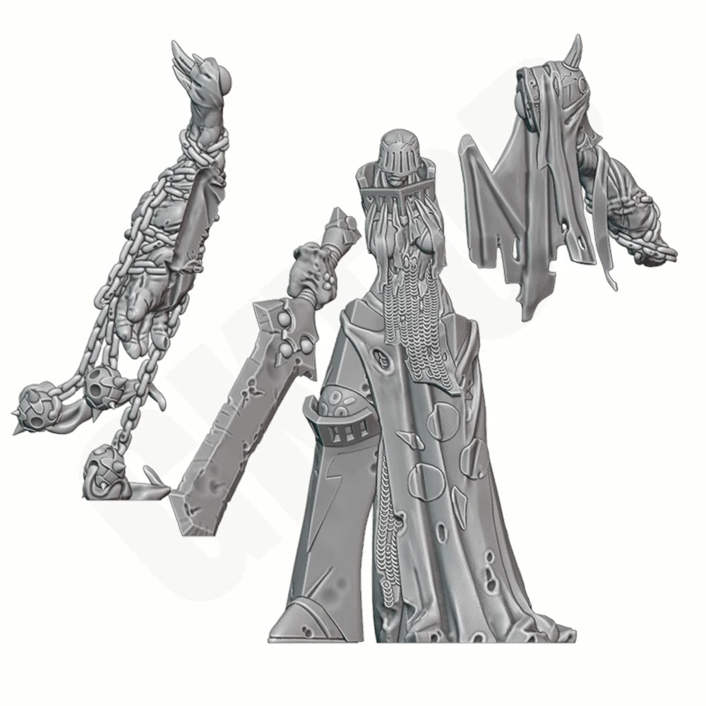 1/24 Dark Lady Knight, Resin Model Figure Kit, Fantasy Theme, Unassembled and Unpainted