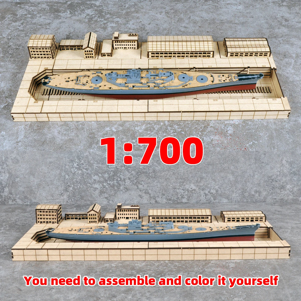 1/700 Modern Naval Shipyard, Resin Model Diorama Kit, Unassembled and Unpainted
