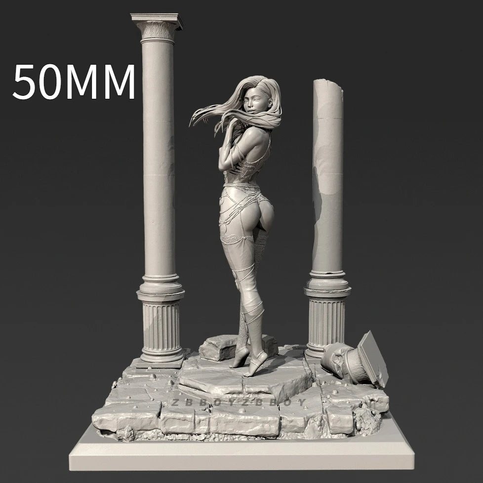 75mm Female Stage Star, Resin Model Figure Kit, Unassembled and Unpainted