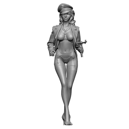 1/16 School Girl, Resin Model Figure Kit, Anime Theme, Unassembled and Unpainted