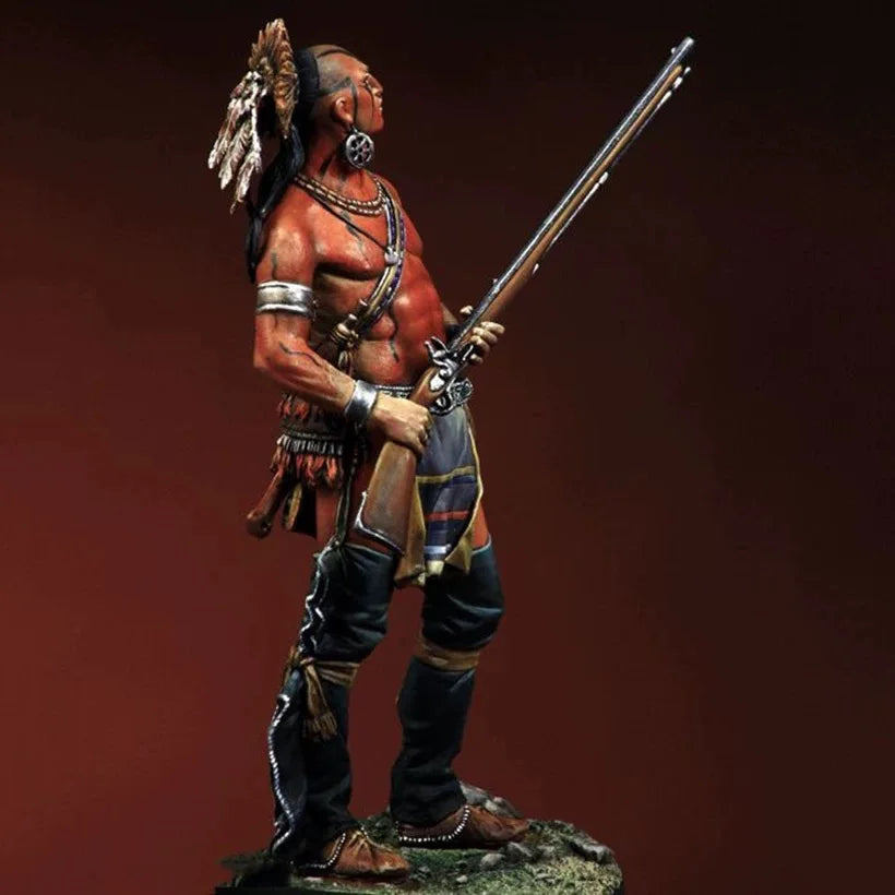 1/18 Native American Warrior, Resin Model Figure Kit, Historical Theme, Unassembled and Unpainted