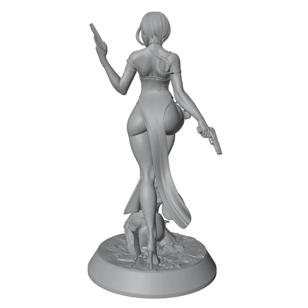 1/24 Female Warrior with Swords, Resin Model Figure Kit, Fantasy Theme, Unassembled and Unpainted