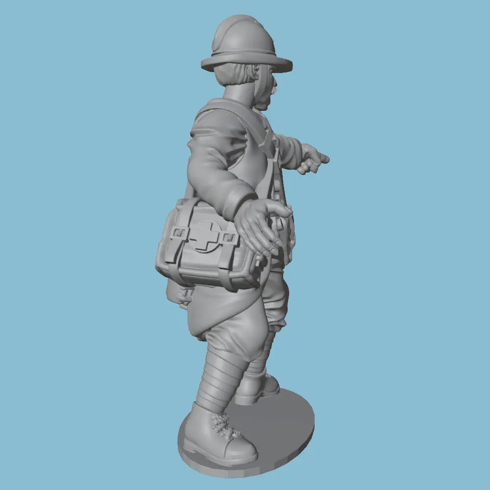 75mm WWI Military Officer, Resin Model Figure Kit, Unassembled and Unpainted
