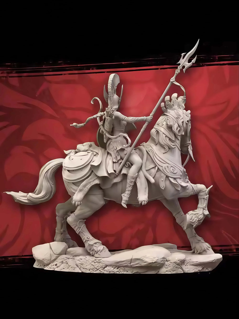 1/24 Medieval Fantasy Female Knight on Dragon, Resin Model Figure Kit, Unassembled and Unpainted