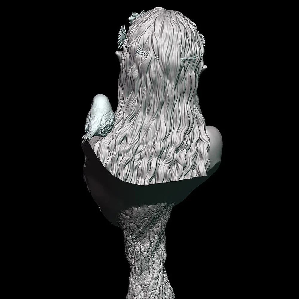 1/10 Avalynne: Forest Healer, Resin Model Bust Kit, Fantasy Theme, Unassembled and Unpainted