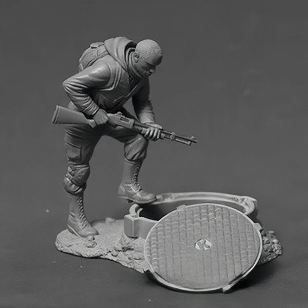 54mm WWI Scout with Rifle, Resin Model Figure Kit, Unassembled and Unpainted