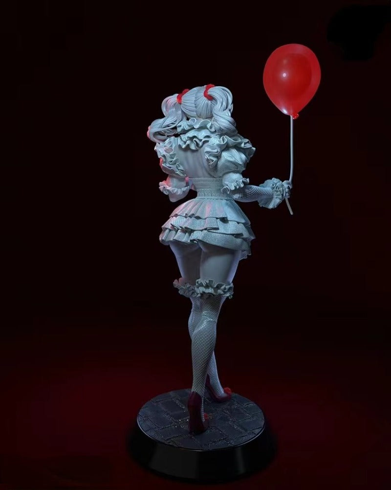 1/24 Female Pennywise Clown, Resin Model Figure Kit, Fantasy Theme, Unassembled and Unpainted