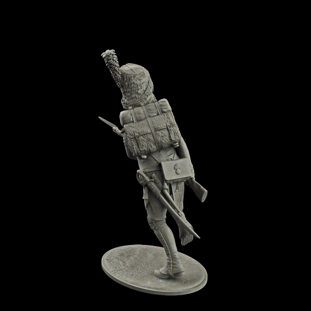 75mm Napoleonic French Line Infantry Grenadier, Resin Model Figure Kit, Unassembled and Unpainted