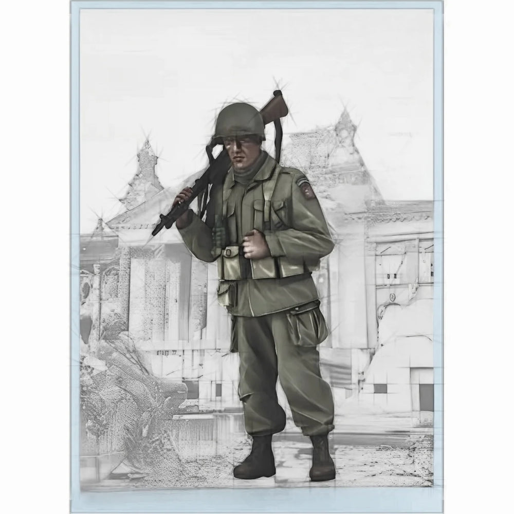 1/35 Modern US Airborne Soldier, Resin Model Figure Kit, Unassembled and Unpainted