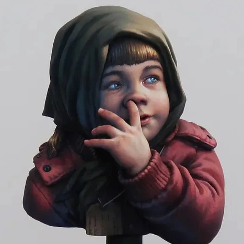 1/10 Child in Red Jacket, Resin Model Bust Kit, Anime Theme, Unassembled and Unpainted