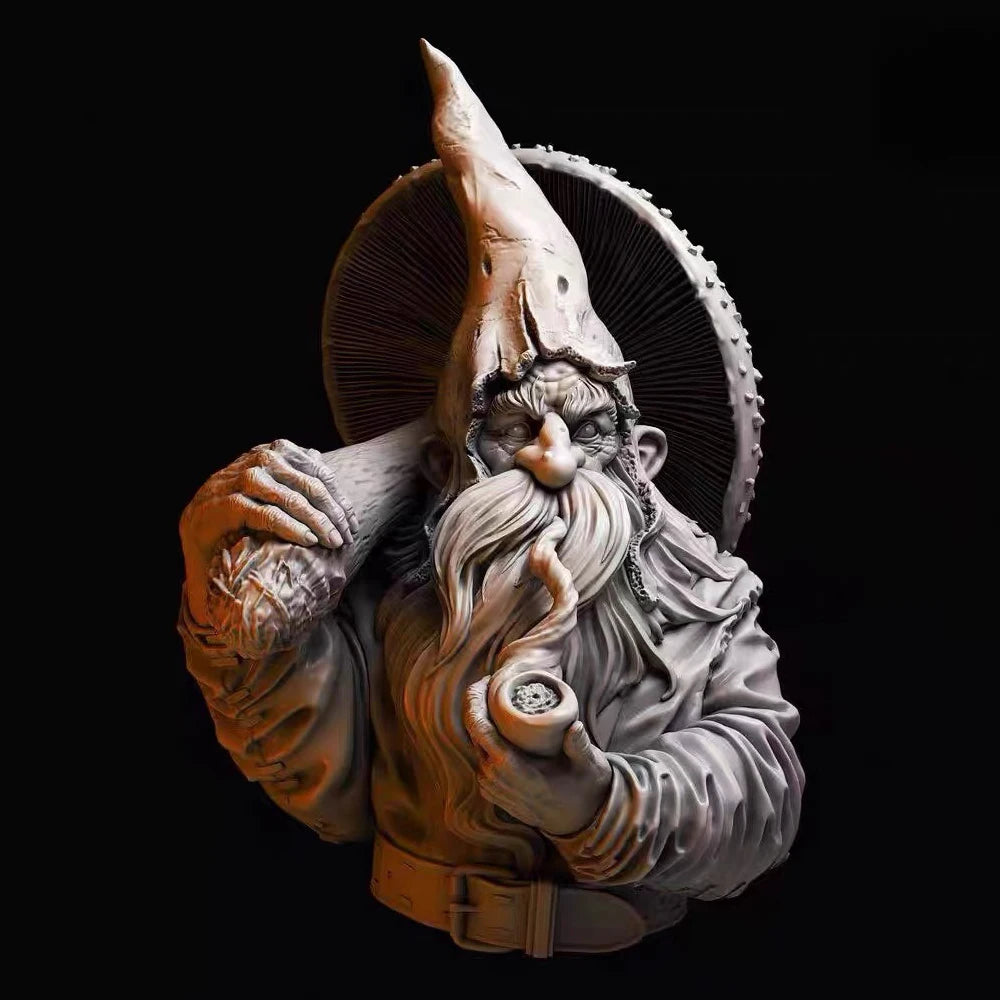 1/10 Dwarf Axe Warrior with Braided Beard, Resin Model Bust Kit, Fantasy Theme, Unassembled and Unpainted