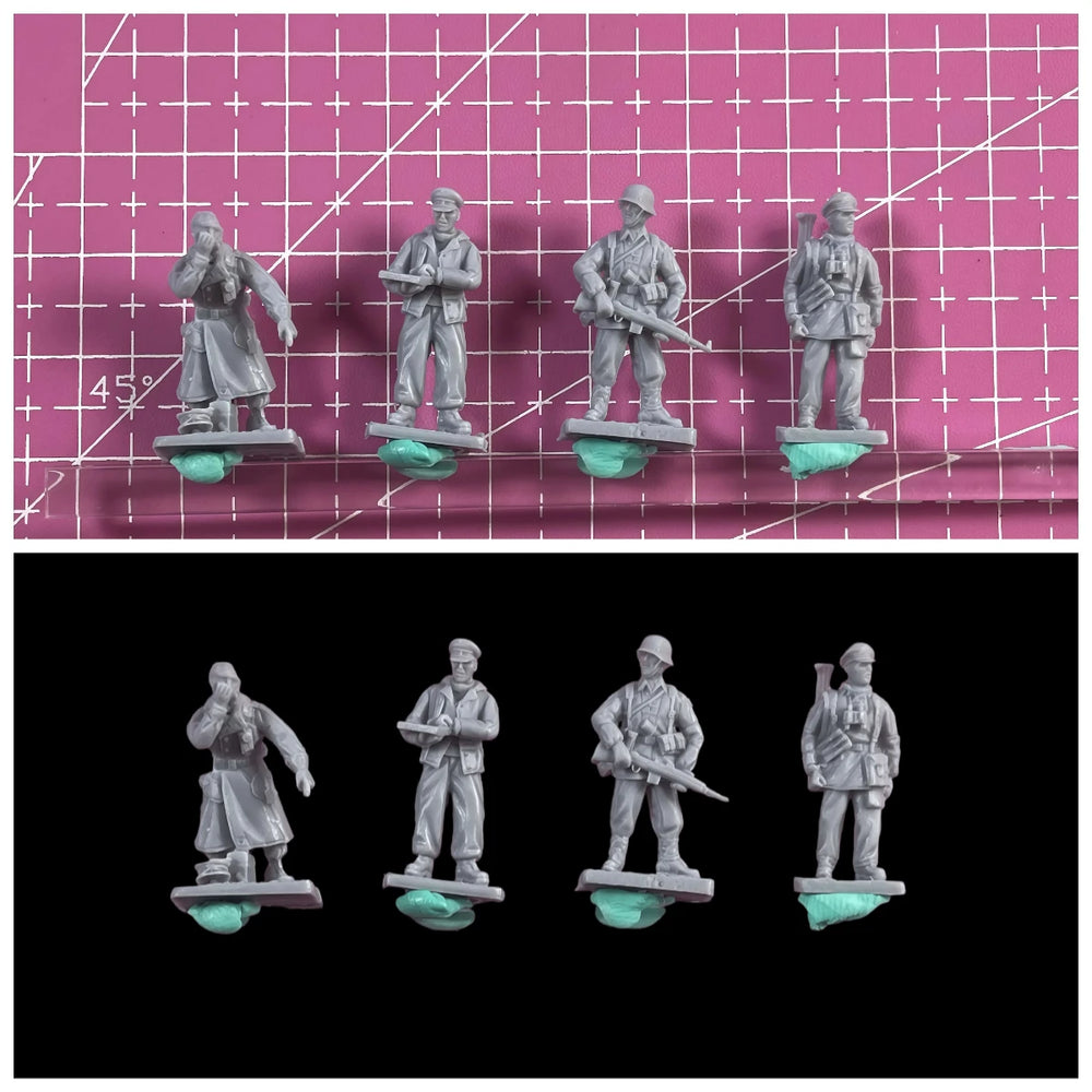 1/72 Modern Escort Infantry, 4 Figures, Resin Model Figure Kit, Unassembled and Unpainted