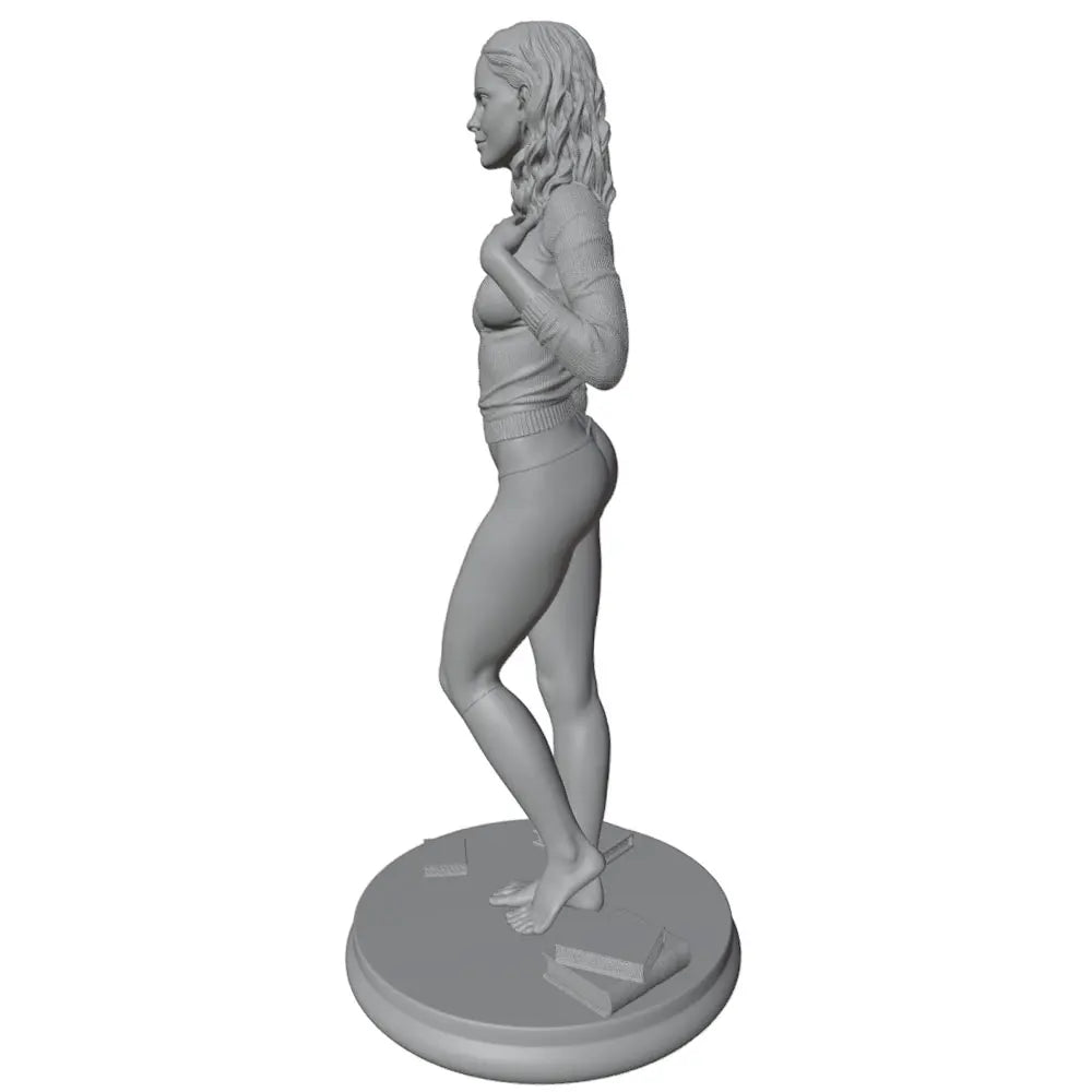 75mm Pinup Female Warrior, Resin Model Figure Kit, Unassembled and Unpainted