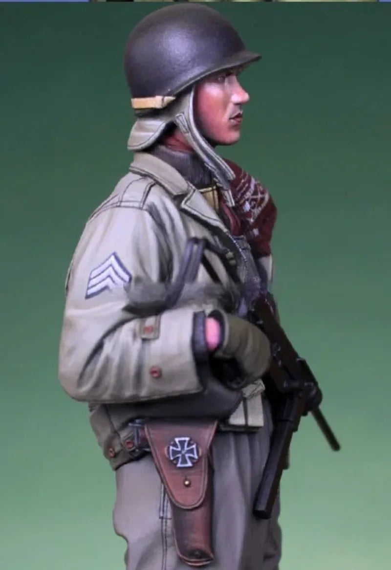 1/16 WWII US Army Infantry Soldier, 4 Figures, Resin Model Figure Kit, Unassembled and Unpainted