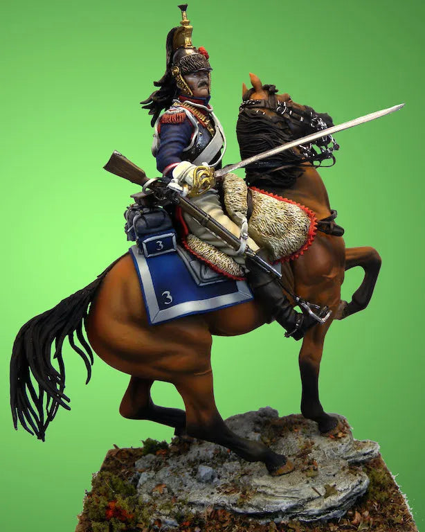 90mm Napoleonic French Dragoon, Resin Model Figure Kit, Unassembled and Unpainted