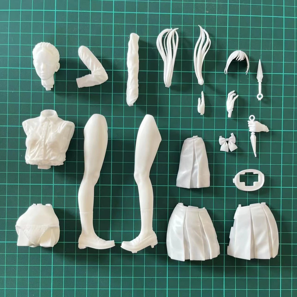 1/8 Warrior in Flowing Gown with Sword, Resin Model Figure Kit, Anime Theme, Unassembled and Unpainted