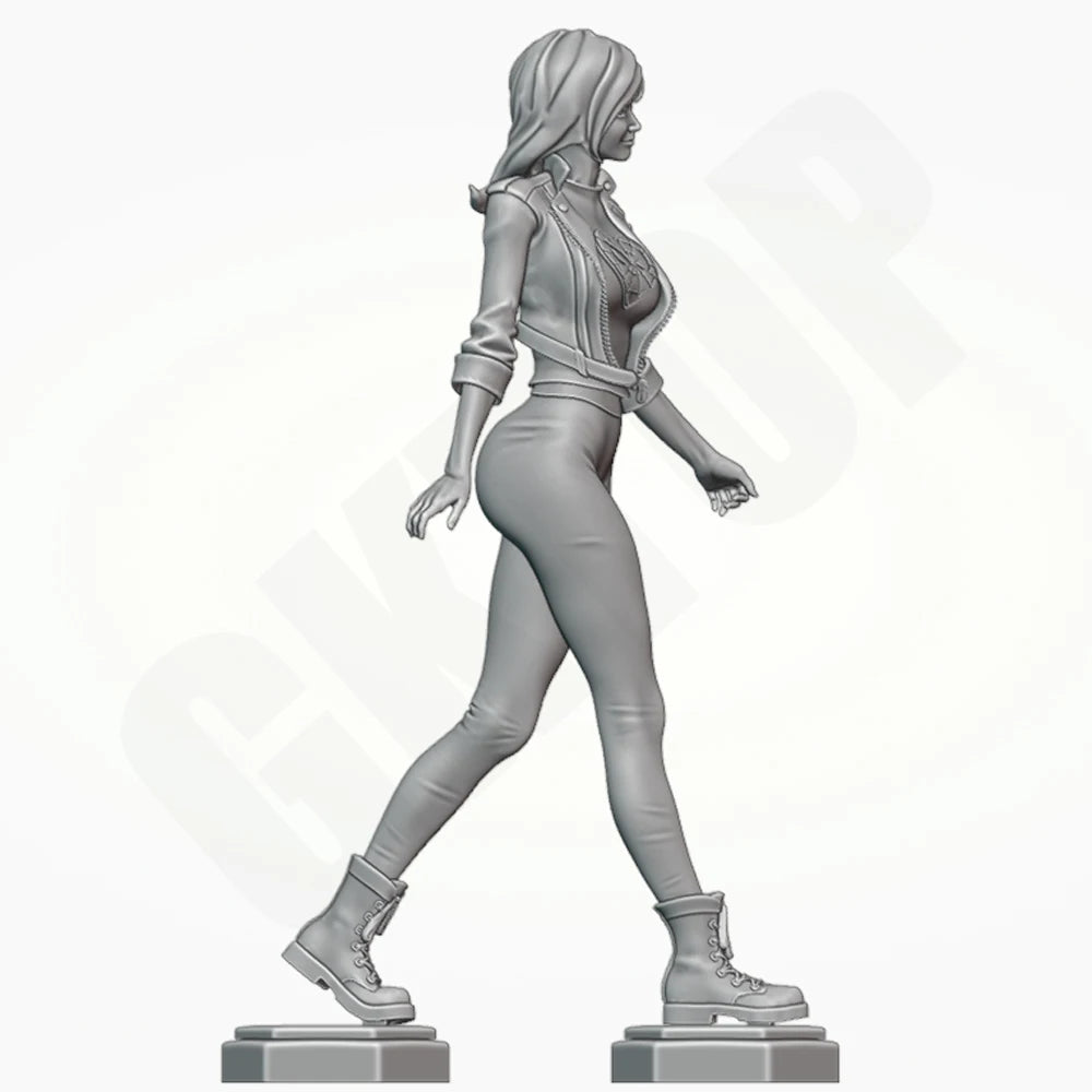 1/24 Futuristic Female in Bodysuit, Resin Model Figure Kit, Unassembled and Unpainted