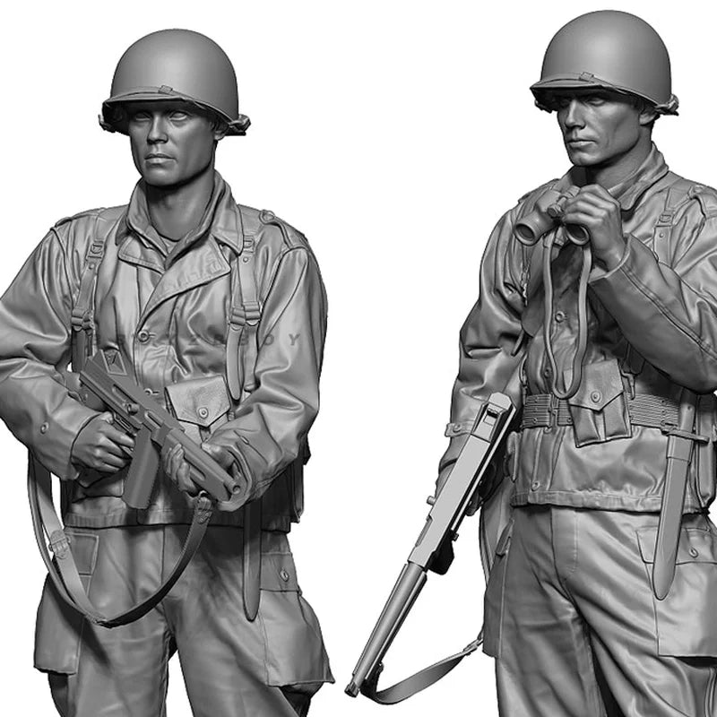 1/35 WWII European Infantry, 6 Figures, Resin Model Figure Kit, Unassembled and Unpainted