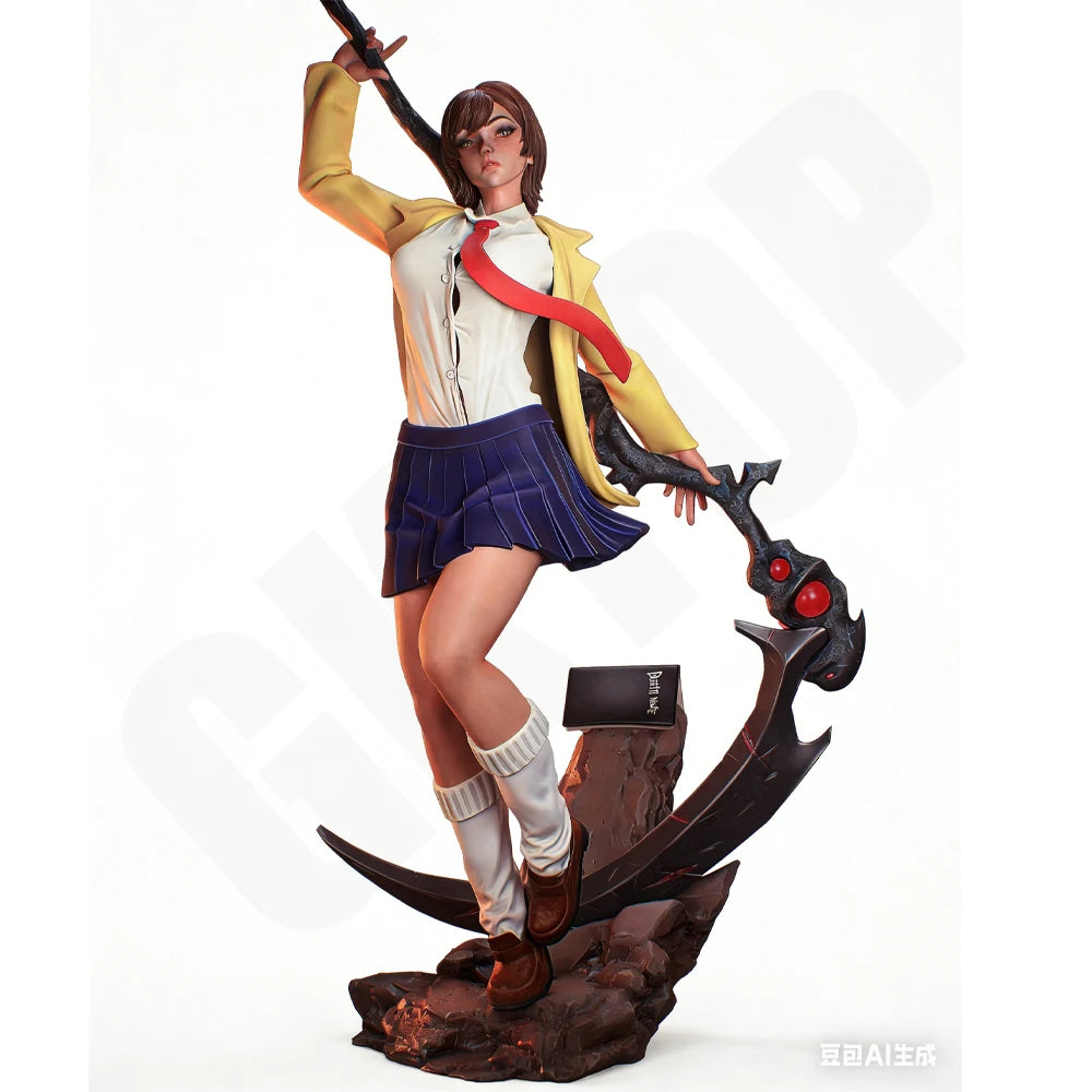 1/24 Warrior in School Uniform, Resin Model Figure Kit, Anime Theme, Unassembled and Unpainted