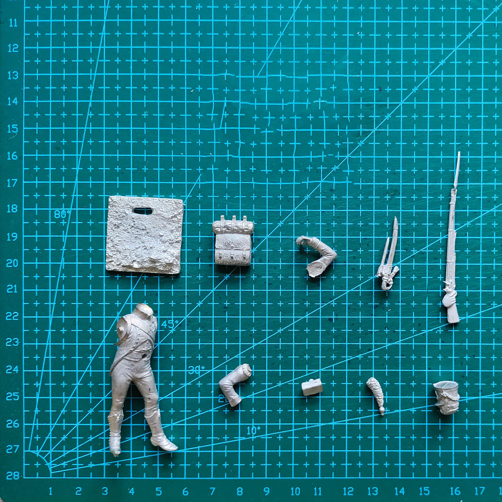 1/32 Napoleonic Cavalry Hussar Officer, Resin Model Figure Kit, Unassembled and Unpainted