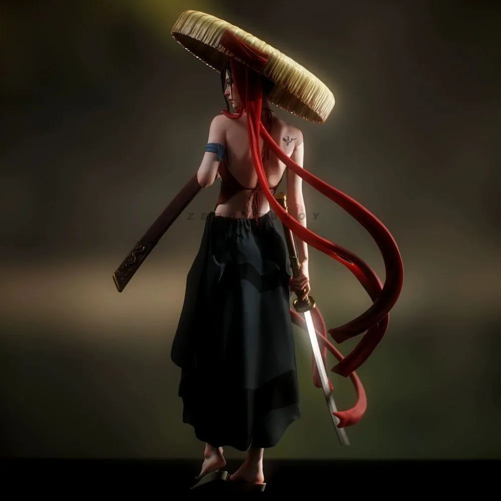 50mm Vietnamese-Inspired Swordmaster, Resin Model Figure Kit, Fantasy Theme, Unassembled and Unpainted