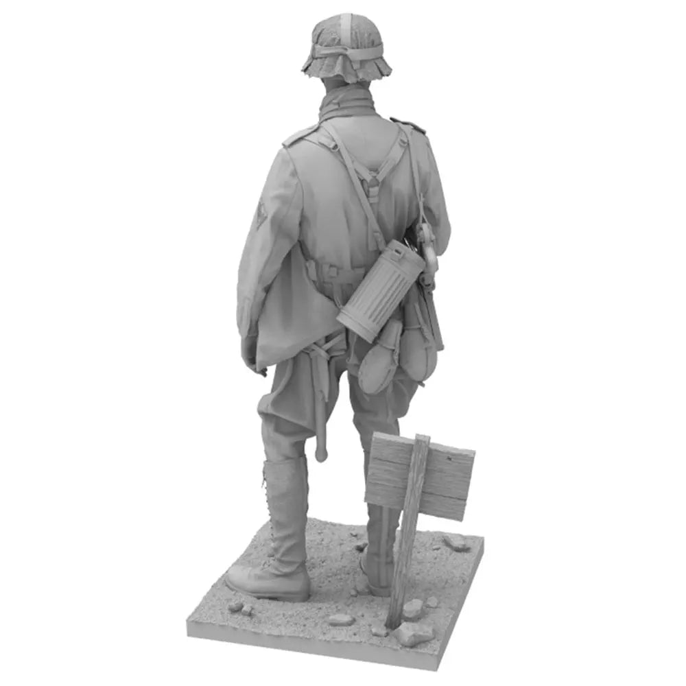 75mm WWI British Infantryman with Signal Flag, Resin Model Figure Kit, Unassembled and Unpainted