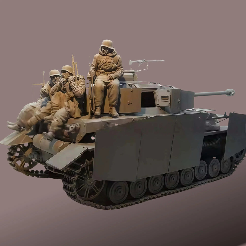 1/16 WWI Soldiers with Field Gun, 6 Figures, Resin Model Figure Kit, Unassembled and Unpainted