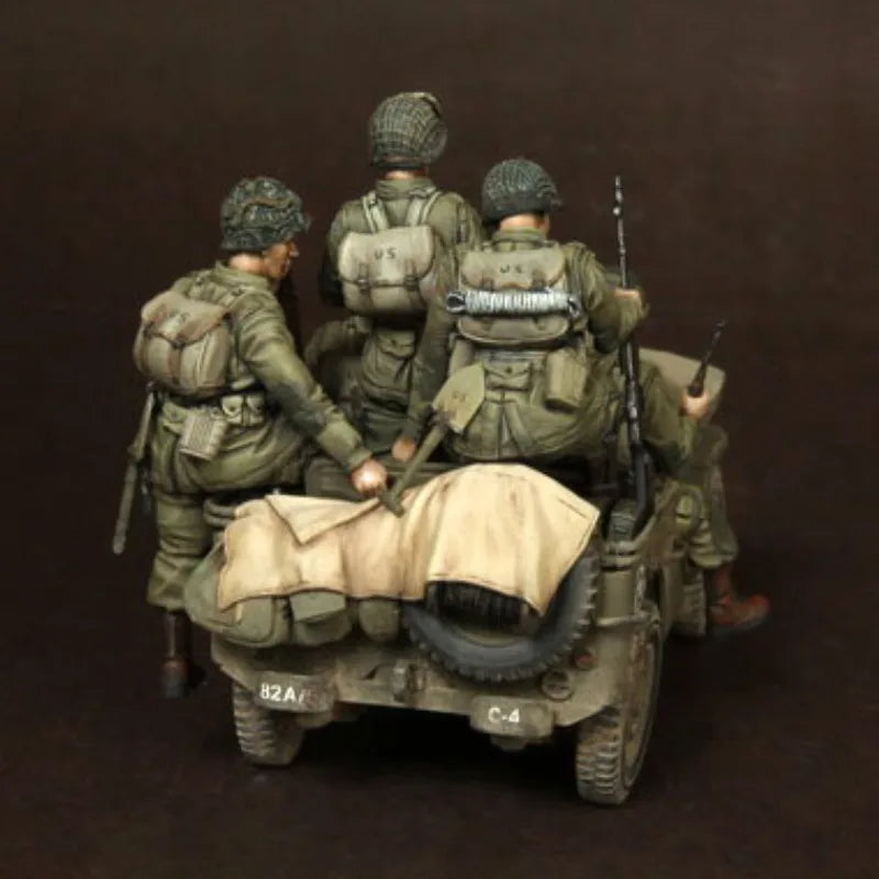 1/35 WWII US Army Squad, 5 Figures, Resin Model Figure Kit, Unassembled and Unpainted