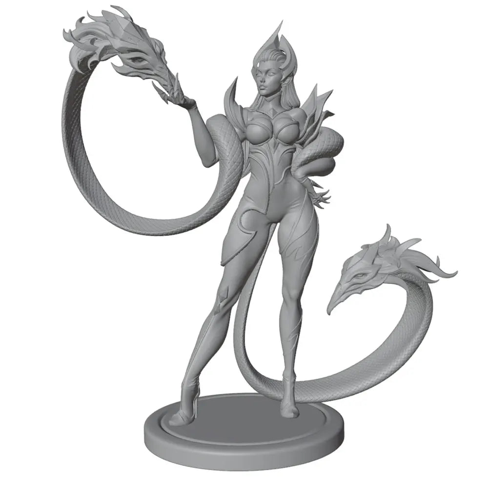 75mm Snake Spirit Sorceress, Resin Model Figure Kit, Fantasy Theme, Unassembled and Unpainted