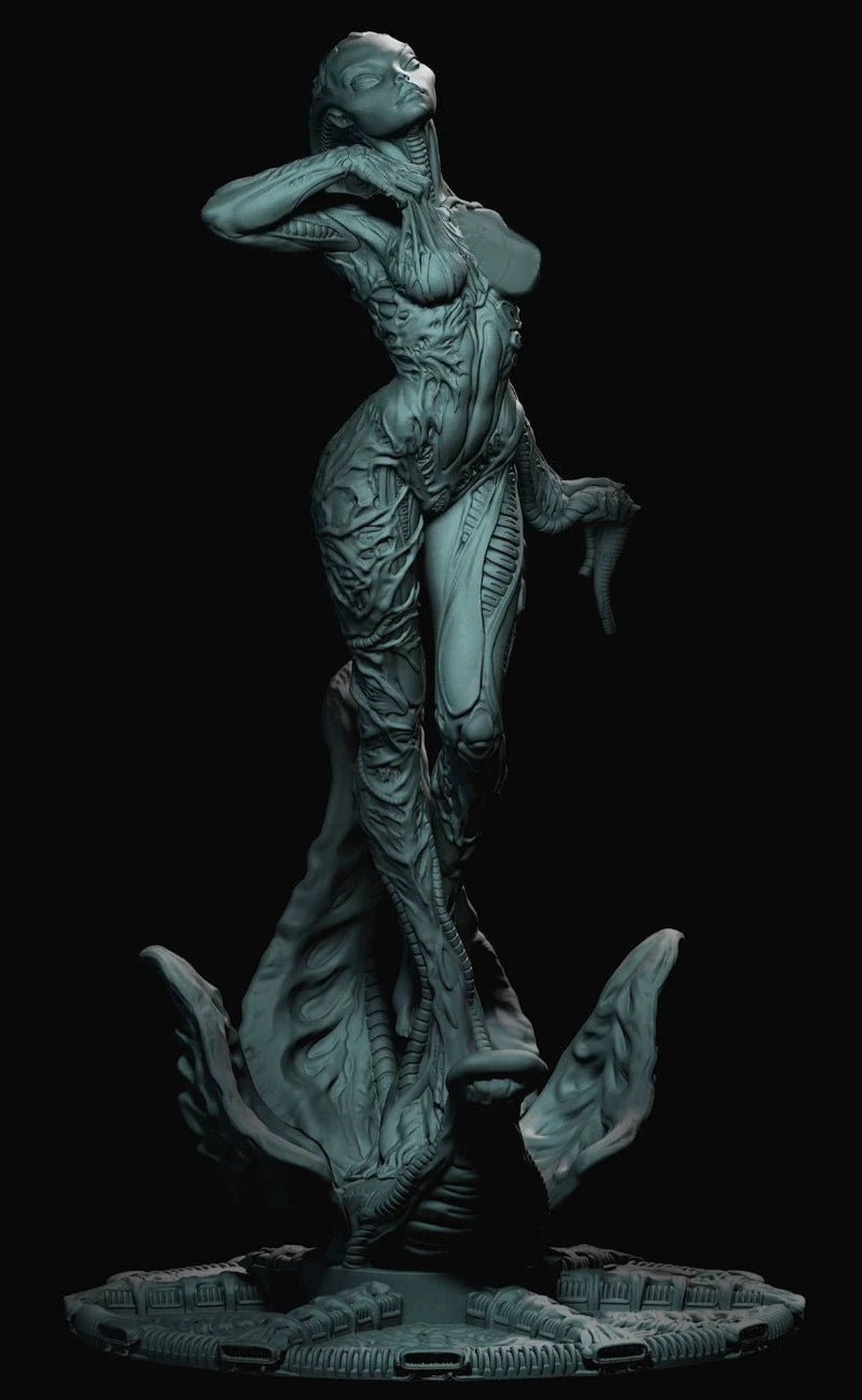 75mm The Awakening of the Biomachine, Resin Model Figure Kit, Sci-Fi Theme, Unassembled and Unpainted