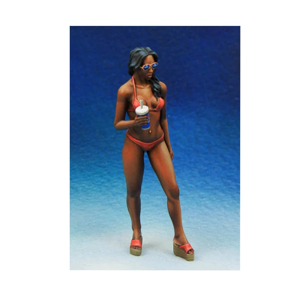 1/35 Modern Beach Pin-up, Resin Model Figure Kit, Unassembled and Unpainted