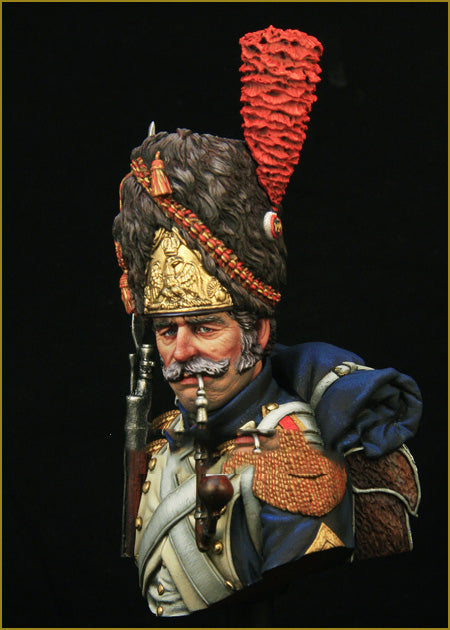 1/10 Napoleonic French Imperial Guard Grenadier Captain, Resin Model Bust Kit, Unassembled and Unpainted