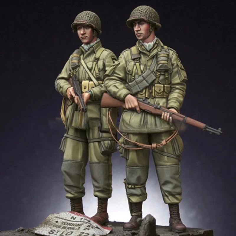 1/35 WWII US Airborne Troops, 6 Figures, Resin Model Figure Kit, Unassembled and Unpainted