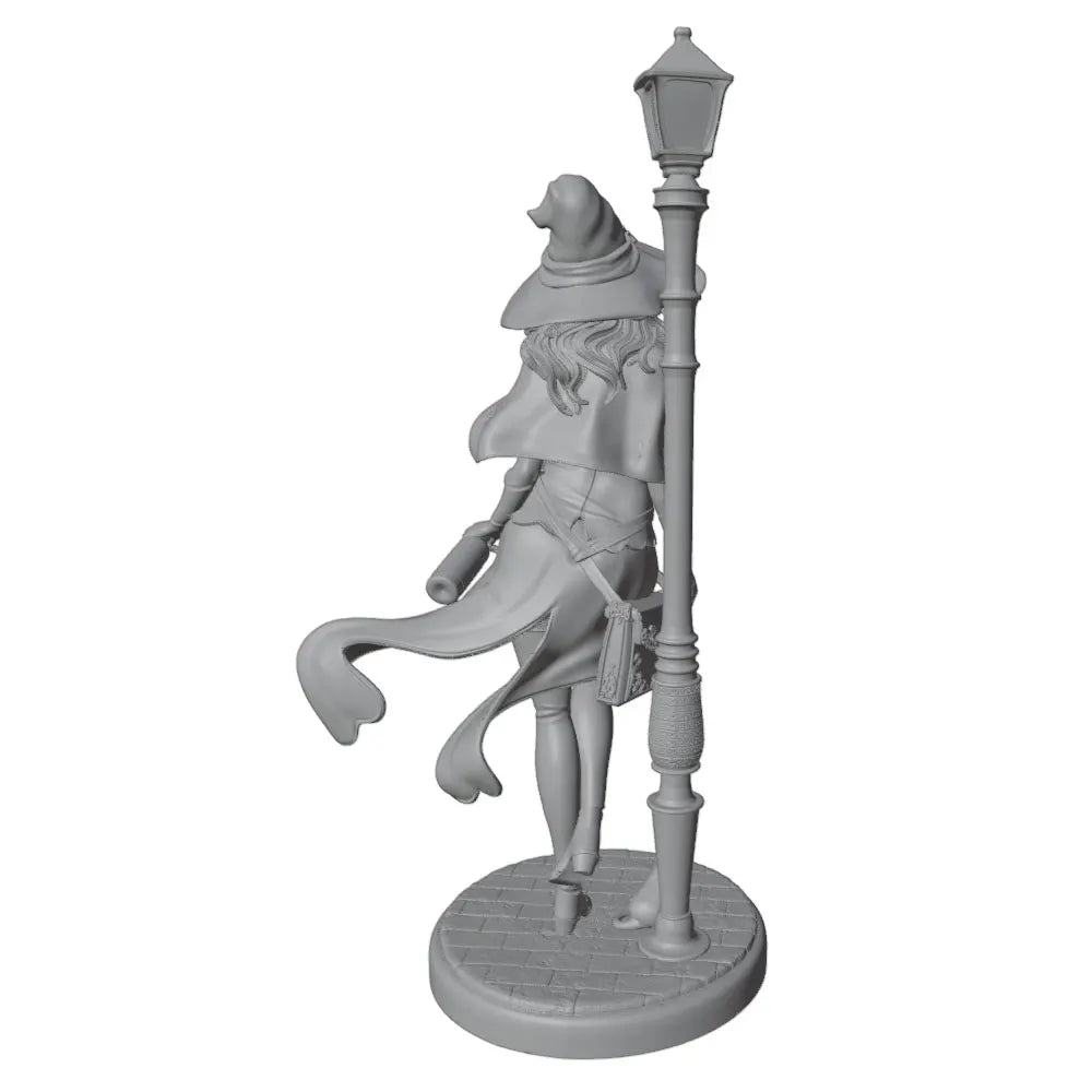 1/24 Sorceress with Pointed Hat and Staff, Resin Model Figure Kit, Fantasy Theme, Unassembled and Unpainted