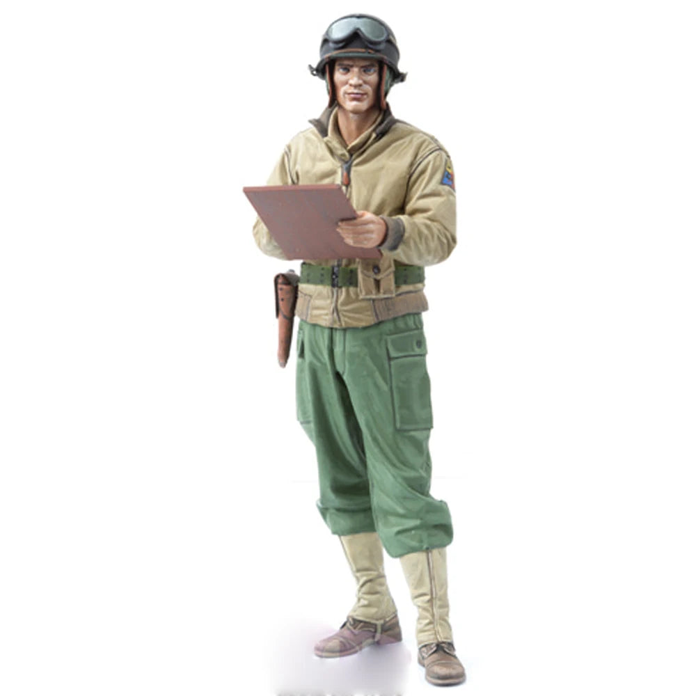1/16 WWII American M10 Tank Gunner, 2 Figures, Resin Model Figure Kit, Unassembled and Unpainted