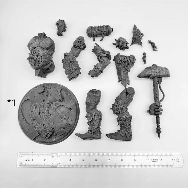 Corrupted Fantasy Warrior, Resin Model Figure Kit, Fantasy Theme, Unassembled and Unpainted