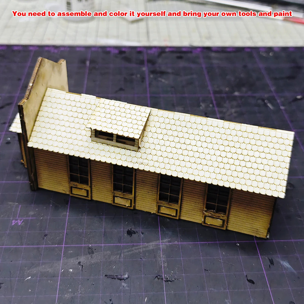 1/87 Victorian Railway Station Pub, Resin Model Terrain Kit, Historical Theme, Unpainted